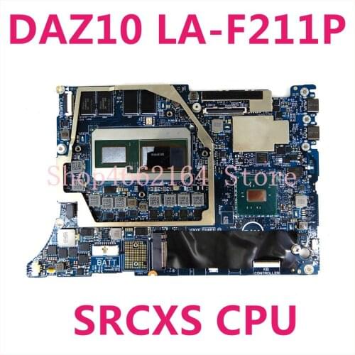 CN 0F1R7C 0F1R7C FOR Dell OEM Precision 5530 2-in-1 Motherboard With SRCXS CPU DAZ10 LA-F211P Laptop motherboard 100%Tested