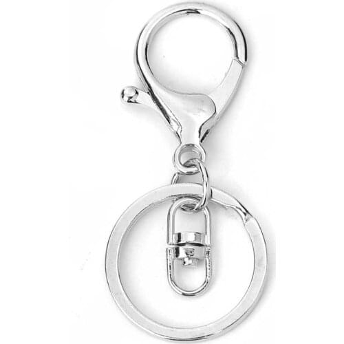 DoreenBeads Fashion Zinc Based Alloy Keychain & Keyring Silver Color Accessories DIY Findings Components 68mm x 30mm, 2 PCs