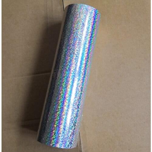 Hot stamping foil holographic foil silver Crystal point pattern hot press on paper or plastic heat transfer film 21cm x 120m