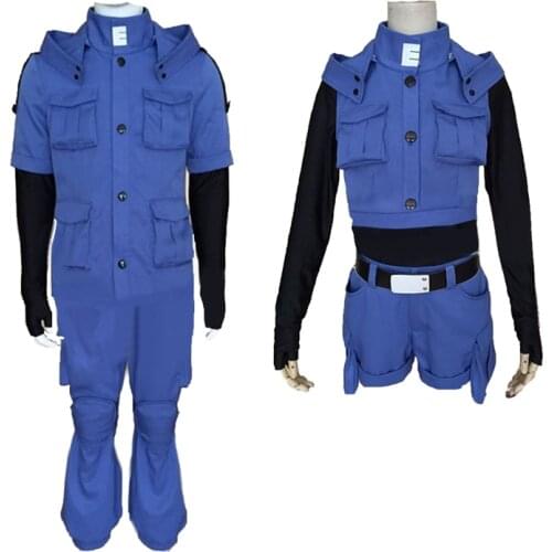 Assassination Classroom Shiota Nagisa Ansatsu Kyoushitsu Kaede Kayano Blue Battle Suit Uniform Cosplay Costume Full Set