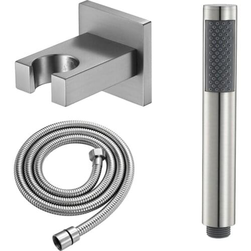 Brass Hand Shower Hand Held Shower Set With Holder And 1.5M Hose Wall Mount Hand Hold Shower Head