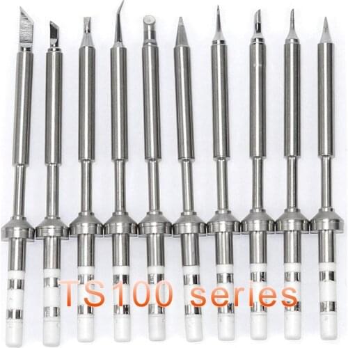 New TS100 Mini Soldering Iron Digital Soldering Iron Tip Replacement Bit Head B2 BC2 C4 D24 K I Ku ILS C1 Lead Free