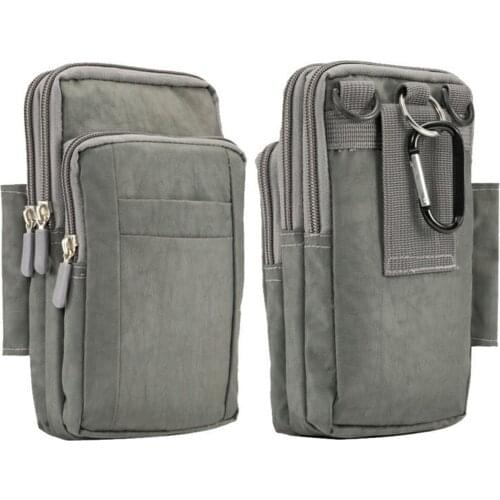 Men Belt Pouch Outdoor Multifunction Nylon Camping Wear Resistant Padded Dual Phone Travel Waterproof With Strap For HUAWEI