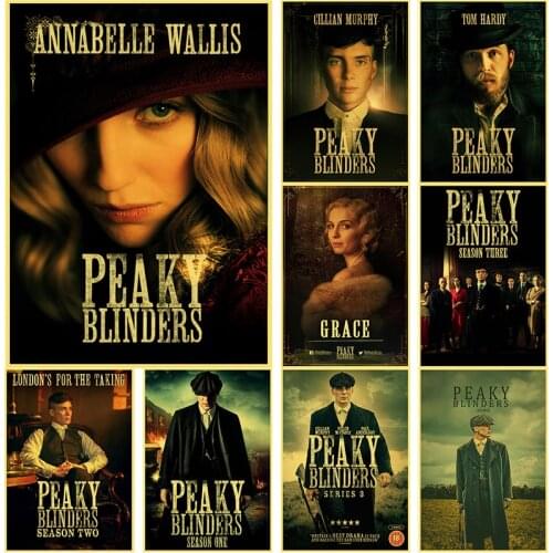 Peaky Blinders Kraft Paper Posters Character Stills Painting for Home Bar Cafe Art Wall DIY Photo Decor Wall Sticker Adult Gifts