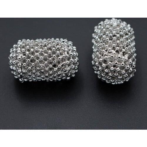 Nigerian Spacer Beads Filigree Long Connectors Findings DIY for Indian African Women Men Bridal Necklace Wedding Jewelry Set