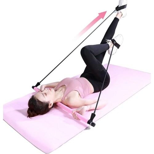 Fitness Multi-functional Yoga Pull Rods Portable Gym Pilates Bar Resistance Band Trainer Pilates Bar Gym Stick Workout