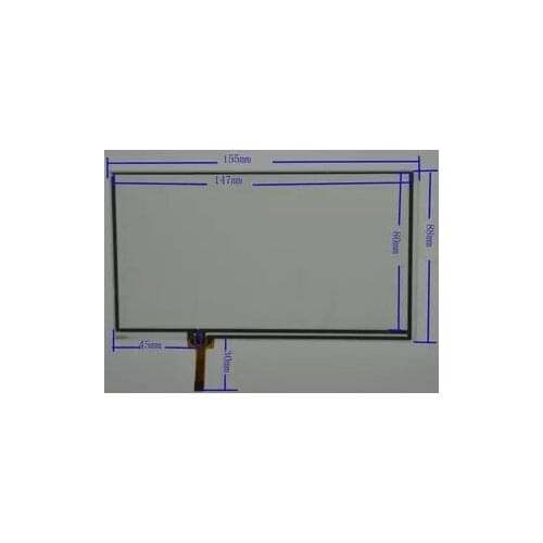 New 6.5 inch resistance touch screen 155*89 GPS navigation 4 line touch screen left corner 155mm*89mm