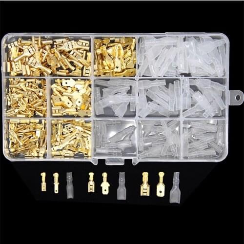 120/135/270pcs Crimp Terminals 2.8/4.8/6.3mm Insulated Seal Electrical Male Female Wire Connectors Crimp Terminal Assortment Kit