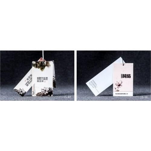 OEM custom logo brand garment clothing printed paper price hang tag for clothing clothes print swing luggage label tag JYYJ103