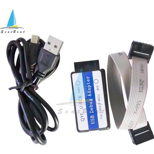 U-EC6 USB Debug Adapter for C8051F MCU Compatible with EC3/EC5 USB Emulator Downloader Programmer with USB Cable JTAG Line