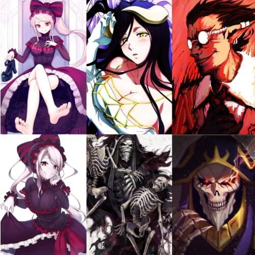 Overlord Darkessn Lord of Ainz Albedo Japanese Manga Artwork Limited Collection Anime Large Poster,20 x 28 Inches,No Frame