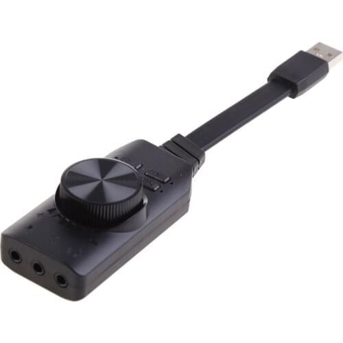 GS3 Virtual 7.1 Channel Sound Card Converter Adapter External USB Audio 3.5mm Headset Stereo for PC Desktop Notebook Accessories