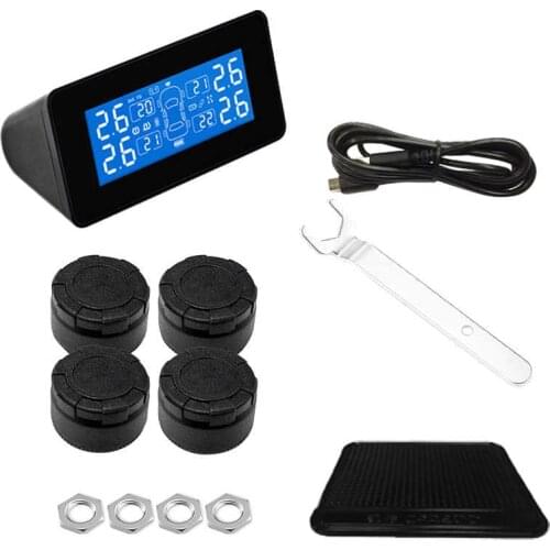New Auto Tire Pressure Monitoring System PSI BAR Alert Real-Time Accurate Monitoring of Tire Pressure and Temperature T812L-TL