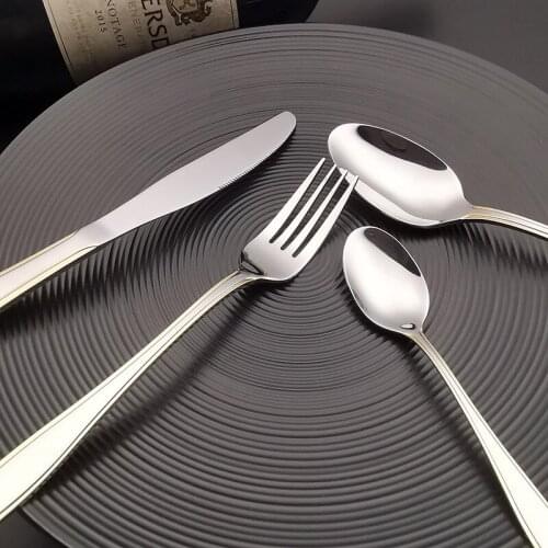 Cutlery Stainless Steel Dinner Knife Fork Dessert Spoon Kitchen Gadgets Dinnerware Tableware
