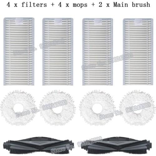 Spare Parts HEPA Filters Main Brush Filter Cover Mop Cloths Rags Side Brushes Accessories For ECOVACS N9+ Robot Vacuum Cleaner