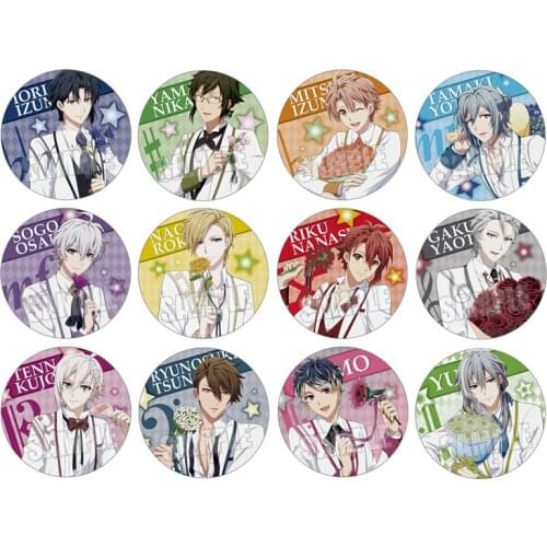58mm IDOLiSH7 badges virtual idol anime badge 12 Styles Metal Icons