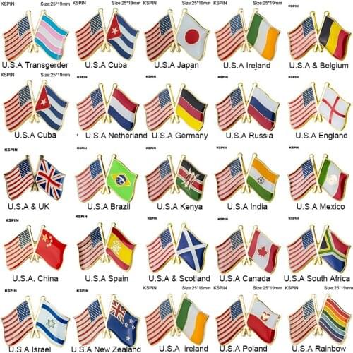 U.S.A Cross Flag Lapel Pin Flag Badge Brooch Natinal Lapel Pins Flag Lapel Pins Country Flag Badge