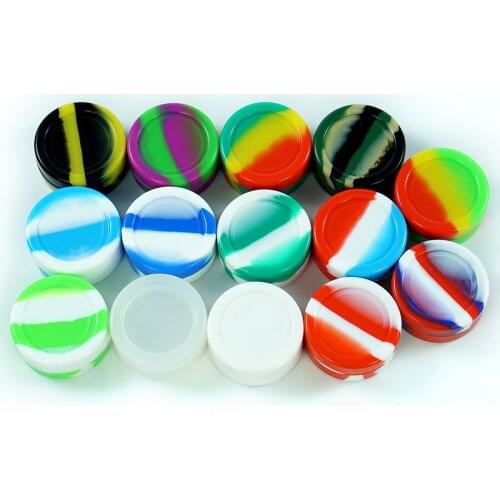 10pcs 11ml silicone wax container cigarette jar dab wax jar easy to clean