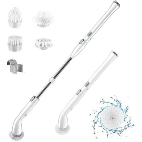 2500mAh Household Cleaning Duster Electric Spin Scrubber Automatic Bathroom Floor Scrubber with 4 Scrubber Brush Heads для кухн