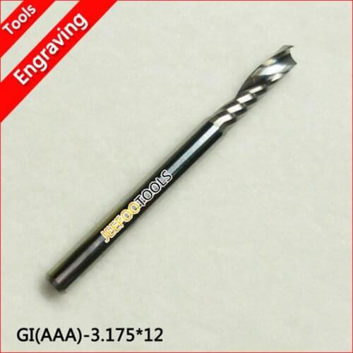 3.175*12mm One Flute Spiral Router Bits For Acrylic/ Engraving Bits