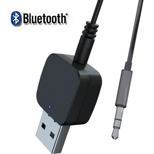3.5mm AUX 2 in 1 Wireless Bluetooth V5.0 Car kit Transmitter Receiver Adapter Stereo Muisc audio Adaptador For TV PC Speaker