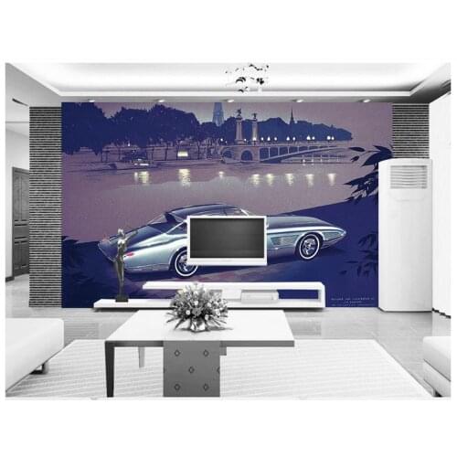 3d wallpaper 3d murals wallpaper for walls 3 d beauty Modern motor city river bridge city scenery livingroom wallpaper decor