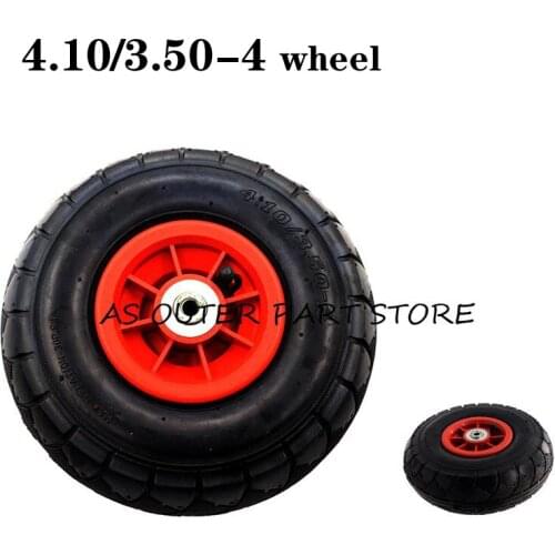 4.10/3.50-4 Tires Wheels with 4.10-4 tyre and inner tube For 49cc Mini Quad Dirt Bike Scooter Atv Buggy