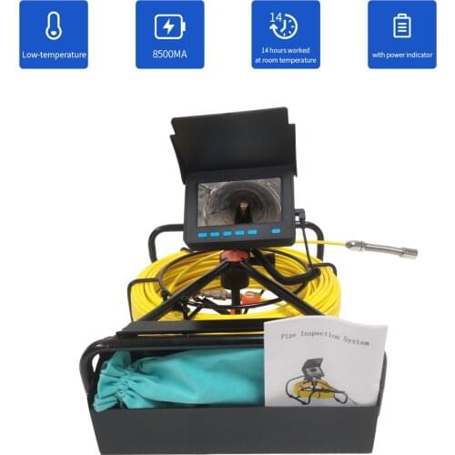4.3 Inch Screen 17mm Handheld Endoscope Drain Pipe Sewer Inspection Camera System With DVR 10-50m Fiberglass Cable