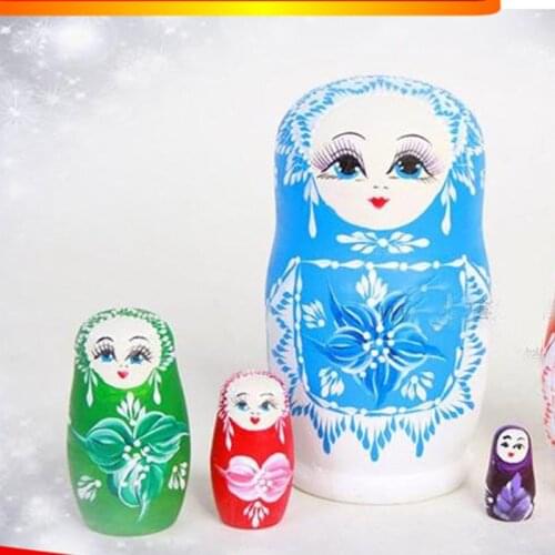 5 Layer Russian Nesting Doll Toys Hobbies L50 Dry Basswood Hand-Painted Matryoshka Dolls DIY Education Toy