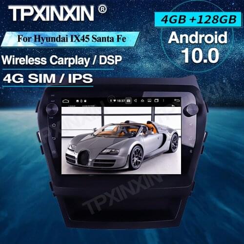 Android Car Radio 4+128G For Hyundai IX45 Santa Fe 2014+ Wireless Carplay Car Multimedia Player Headunit Audio Radio Navigtion