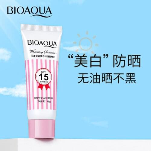 Bioaqua Water overflow jade-like stone embellish spot sunscreen whitening facial bodycare for water-proof uv isolation sunscreen