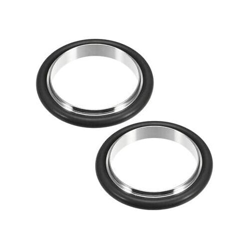 2Pcs Centering Ring KF-40 Vacuum Fittings ISO-KF Flange 53mm x 39mm Fluororubber