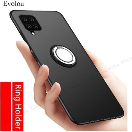 For Samsung Galaxy A42 Case Cover Metal Ring Holder Magnetic Silicone Phone Cases For Samsung Galaxy A42 Stand Back Cover Capa