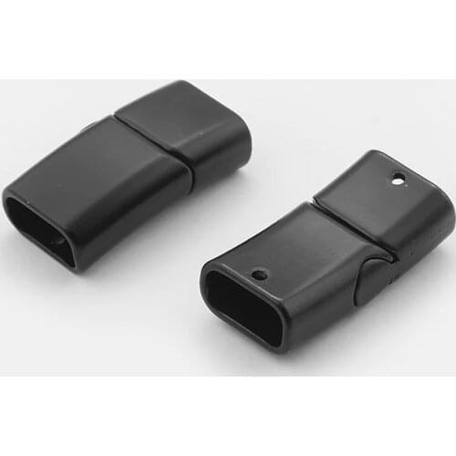 3pcs Black Magnetic Clasp For 12*6mm Leather Cord DIY Bracelet Necklace Jewelry Making Material Accessories