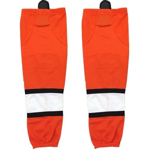 COLDINDOOR 100% Polyester yellow Ice Hockey Socks Cheap Shin Guards W051