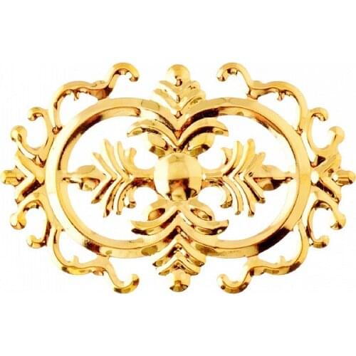 Free shipping 10Pcs Gold Color Filigree Flower Wraps Connectors Metal Crafts Gift Decoration DIY Findings 6x9.2cm