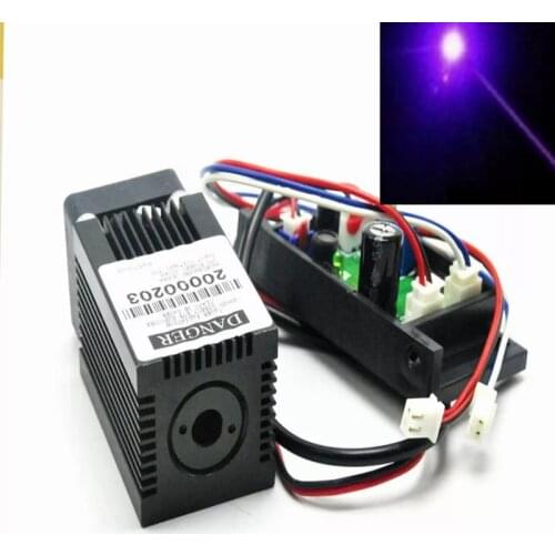 Focusable 200mW 405nm Violet Blue Focus Dot Laser Module 33x50mm