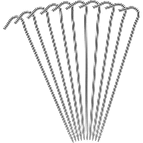 6pcs/10pcs Outdoor Camping Tent Stakes Titanium Tent Pegs Titanium Tent Nails Bend Hook Pin Hiking Climbing Tent Accessories