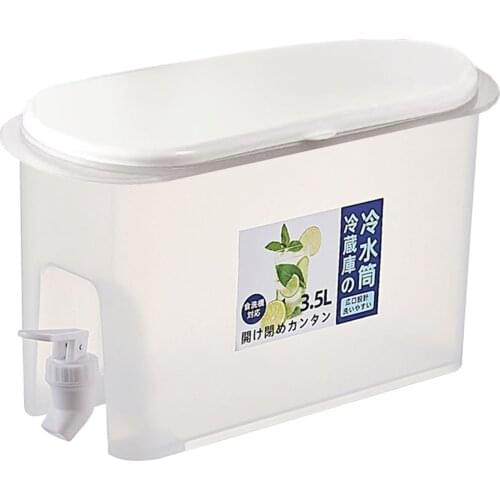 3.5L Water Jug for Hot Cold Lemonade Beverage Jar Pitcher with Faucet BPA free Leak Proof