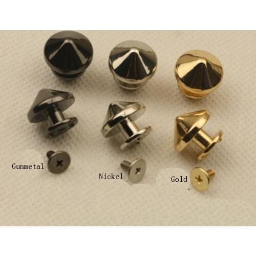 Metal Studs Nail Rivets DIY Handmade Leather Bag Shoes Decoration Bottom Buckle Foot Stud Leather Screws