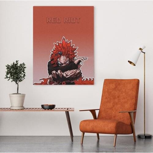 Home Decor Modular Pictures Nordic Poster Red Riot Eijiro Kirishima My Hero Academia TV Series Wall Art Canvas Painting Printing