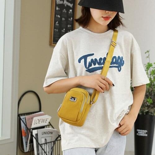 2021 new solid color messenger mobile phone bag shoulder diagonal coin purse large capacity ladies mini cosmetic storage pouch