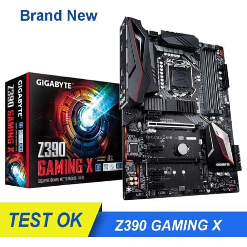 NEW For Gigabyte Z390 GAMING X Motherboard LGA 1151 i9 i7 i5 i3 DDR4 SATA3 64GB PCI-E 3.0 M.2 HDMI ATX Desktop Mainboard