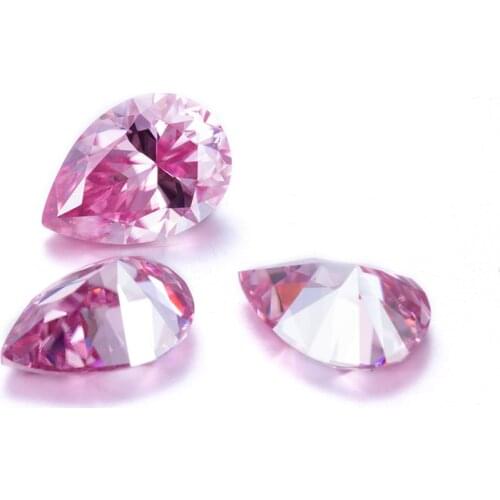 New Arrival VVS Quality Pink Moissanite Pear Cut 0.5-3.0ct Wholesale Price per Carat for Jewelry