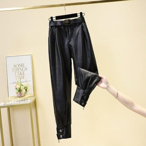 NUYIMEI Women's Leather Pants