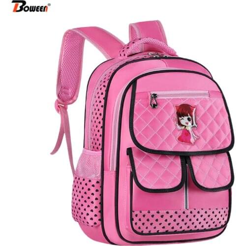 Orthopedic Children School Bags Girls Primary School Backpack Princess Schoolbag Large Capacity Waterproof Bookbag Grades 1-3-6
