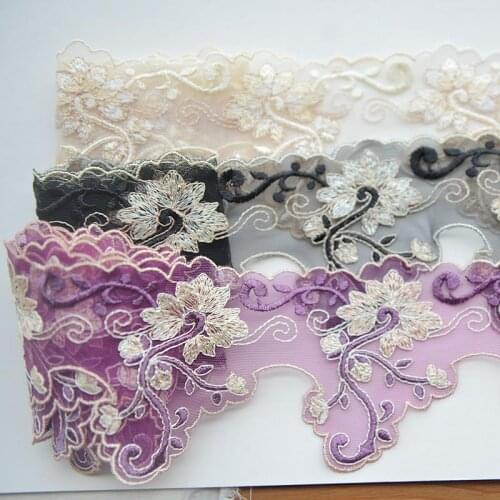 Dress cheongsam dress lace accessories Exquisite mesh embroidered dress lace material Wide 9cm G743