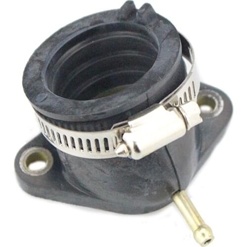 Motorcycle Carburetor Interface Connector Rubber Intake Manifold for Honda CH250 Elite 1985 1986 1987 1988 CN250 Helix 1987-2007