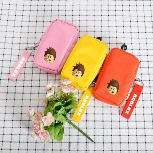 Robloxs Bag Zipper PencilCase Storage Bag Twill Canvas Cartoon Large Pen Box Pencil Bag for Student School Stationery Supplies