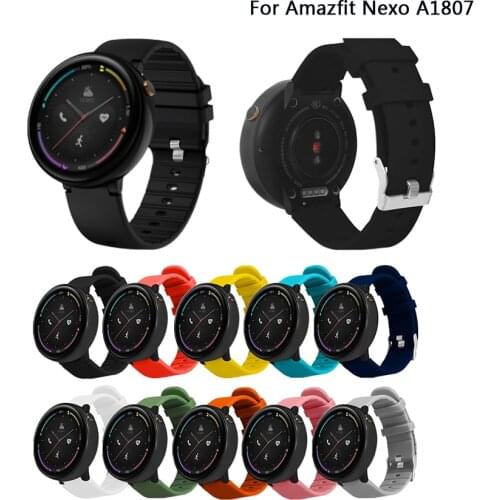 Silicone Sport Straps For Huami Amazfit Nexo A1807 Replacement Watchband Accessories for Amazfit Smart Watch 2